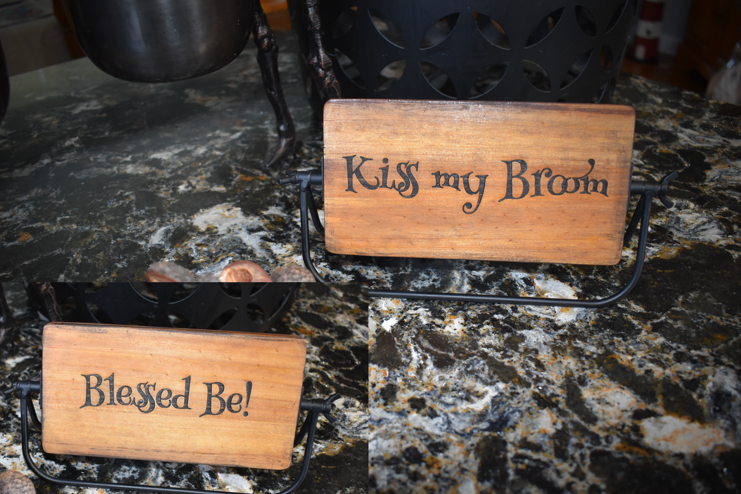 Kiss My Broom Desk / Flip Sign