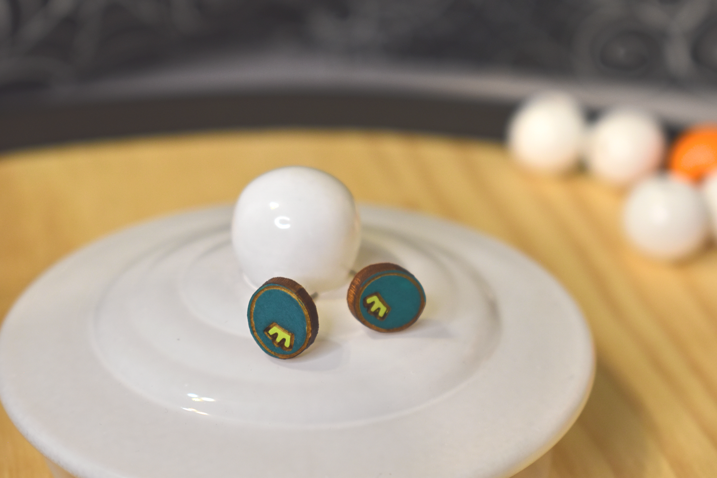 Teal Berry Earring