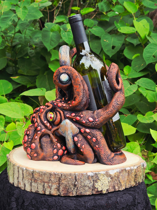 Spotted Octopus With Anchor Wine Bottle Holder Oil and Vinegar Bottle Holder Vase Holder