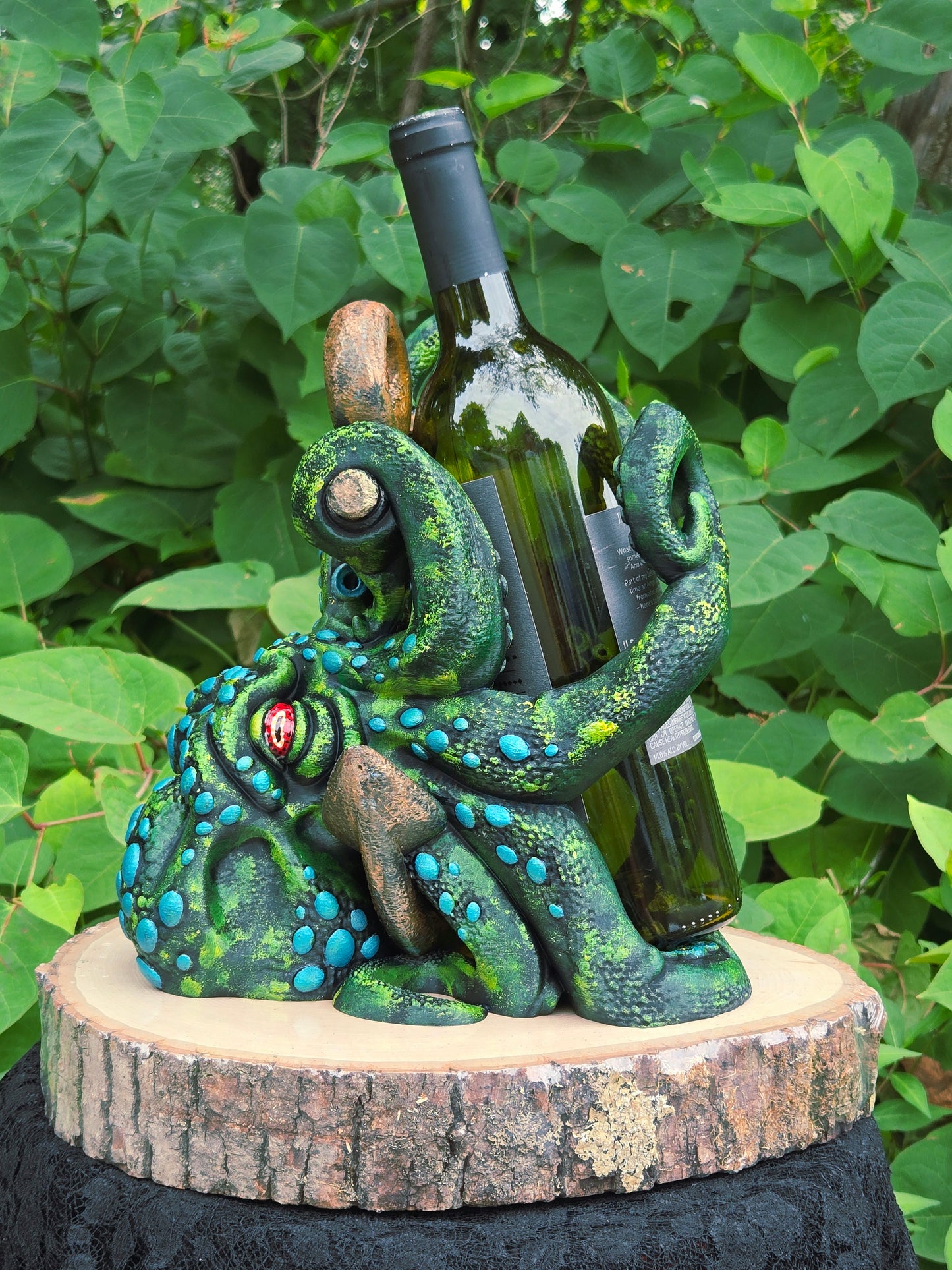 Spotted Octopus With Anchor Wine Bottle Holder Oil and Vinegar Bottle Holder Vase Holder