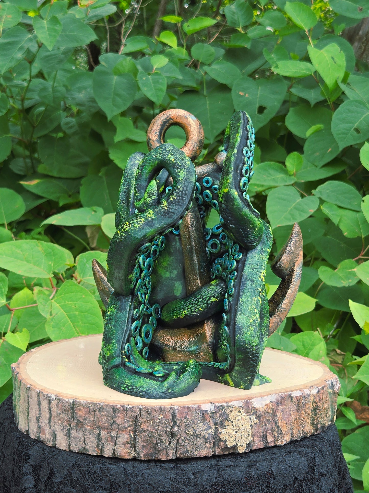 Spotted Octopus With Anchor Wine Bottle Holder Oil and Vinegar Bottle Holder Vase Holder