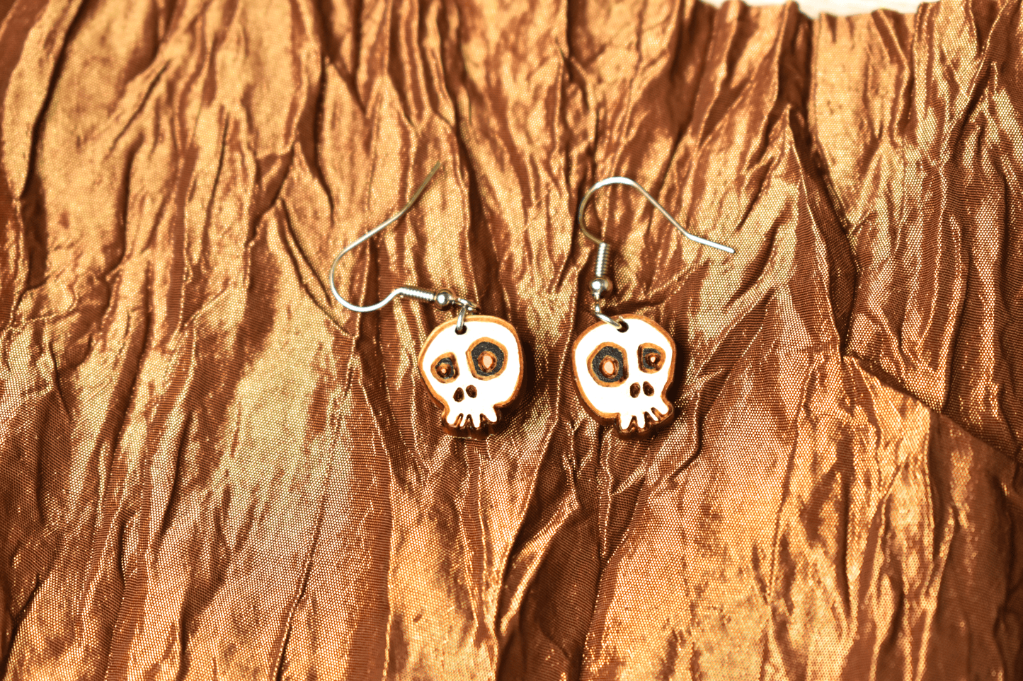 Colored Eye Skull Earring